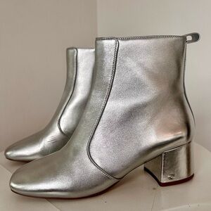 Coach Silver Metallic Booties